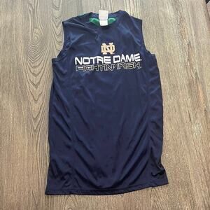KA Knights Apparel Sleeveless Jersey Notre Dame Fightin' Irish Navy Green Size S